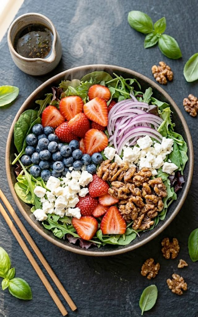 Best Easter Salad with Strawberries Blueberries and Feta